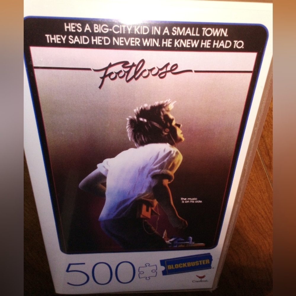Footloose Blockbuster Kevin Bacon 2019 Cardinal Games 500 Piece Puzzle New